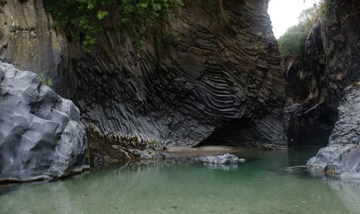 The river in the Alcantara gorge