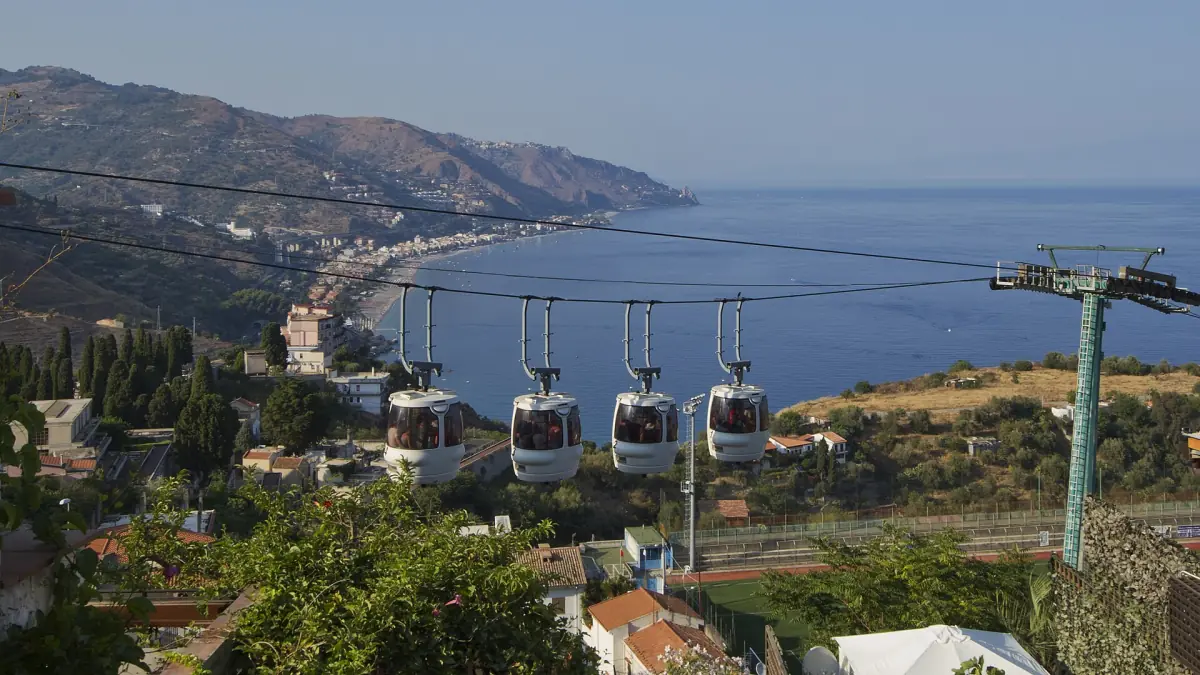 The cable car between Taormina and Mazzarò